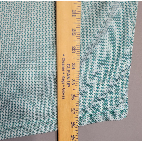 Pro Tour Coolplay Polo Golf Shirt Mens L Green White Geometric Short SLeeves - Picture 9 of 14